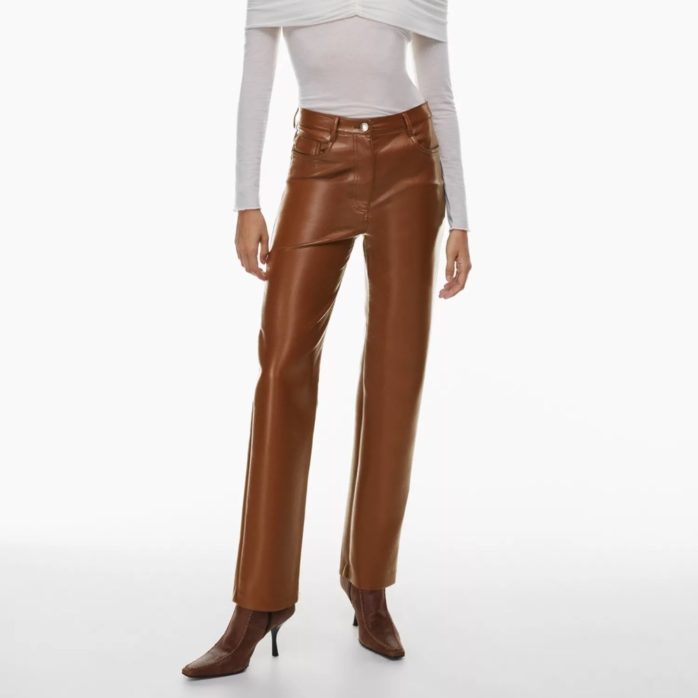 ARITZIA MELINA COGNAC PANTS